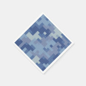 Blauwe digitale camouflage papieren servetten (Hoek)