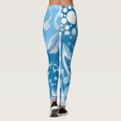 Blauwe digitale flexibele tekenkleuren voor het ve leggings (Achterkant)