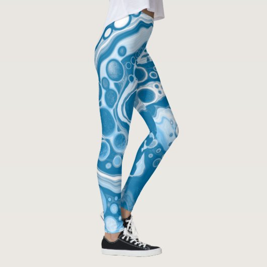 Blauwe digitale flexibele tekenkleuren voor het ve leggings (Rechts)