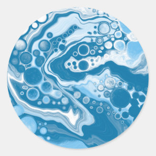 Blauwe digitale flexibele tekenkleuren voor het ve ronde sticker