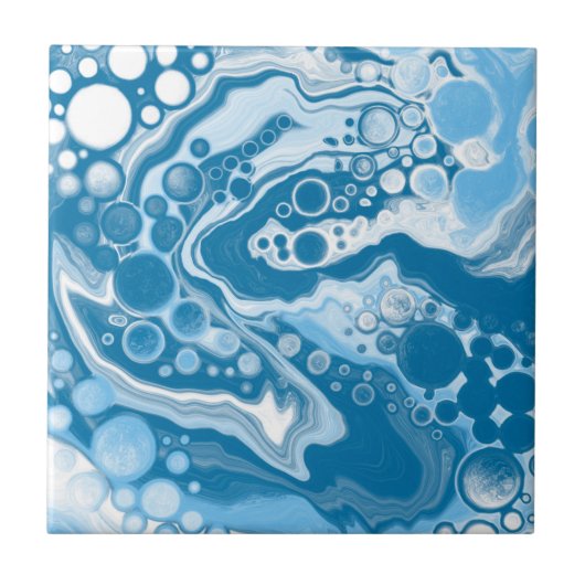 Blauwe digitale flexibele tekenkleuren voor het ve tegeltje (Voorkant)