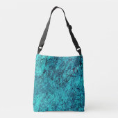 Blauwe digitale kunst met veel gemengde/labyrint l crossbody tas (Achterkant)