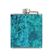 Blauwe digitale kunst met veel gemengde/labyrint l heupfles (Achterkant)