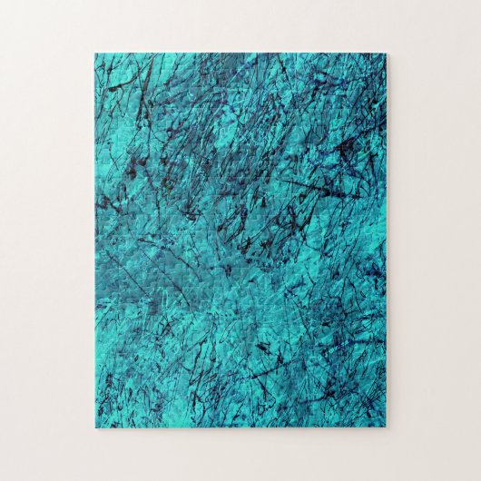 Blauwe digitale kunst met veel gemengde/labyrint l legpuzzel (Verticaal)
