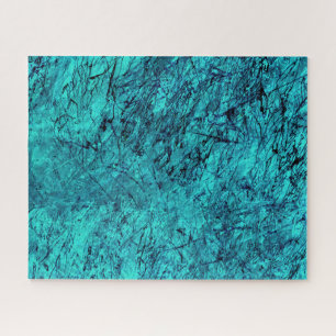 Blauwe digitale kunst met veel gemengde/labyrint l legpuzzel