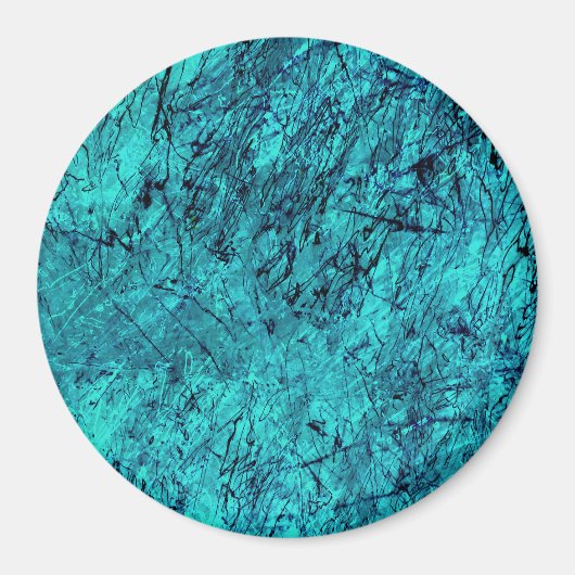 Blauwe digitale kunst met veel gemengde/labyrint l magneet (Voorkant)