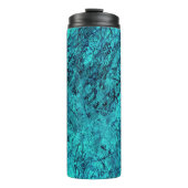 Blauwe digitale kunst met veel gemengde/labyrint l thermosbeker (Voorkant)