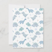 Blauwe Dinosauriërs Kinderen Notitiekaart Notitiekaartje (Achterkant)