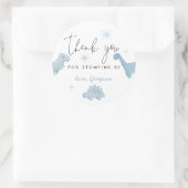 Blauwe dinosaurus Birthday die in een veer springt Ronde Sticker (Tas)