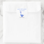 Blauwe Dinosaurus - ex-libris etiket (Tas)