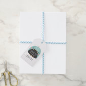 Blauwe dinosaurus. Jongen verjaardag dank je. Kind Cadeaulabel (Met Touw)