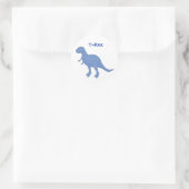 Blauwe dinosaurus sticker (Tas)
