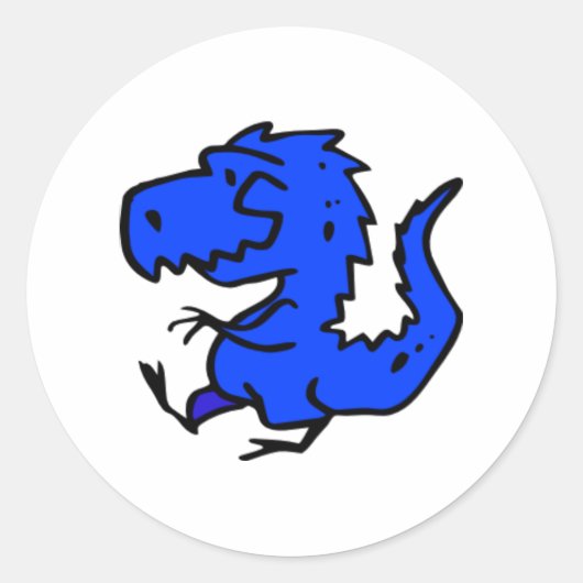 BLAUWE DINOSAURUS STICKERS (Voorkant)