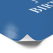 Blauwe Dinosaurus T-Rex Monster Truck, Perfect Poster (Hoek)