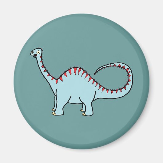 Blauwe Diplodocus Magneet (Voorkant)