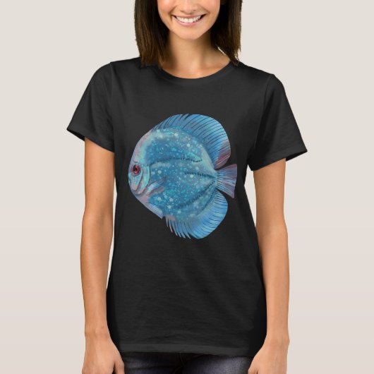 Blauwe Discusvis T-shirt (Voorkant)