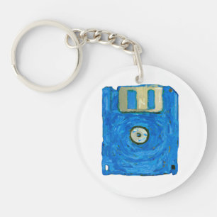 Blauwe diskette van Vincent van Gogh Sleutelhanger