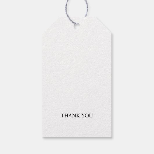 Blauwe distel botanische bloemenbruiloft dank u cadeaulabel (Achterkant)