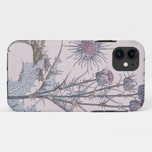 blauwe distel Case-Mate iPhone case (Achterkant (horizontaal))