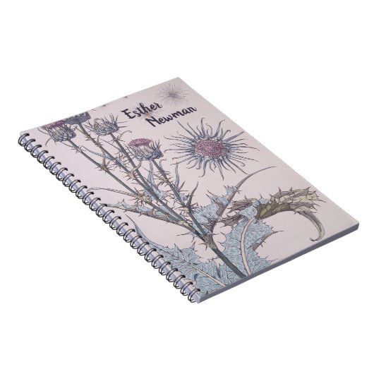 blauwe distel notitieboek (Rechterzijde)