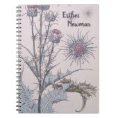 blauwe distel notitieboek (Voorkant)