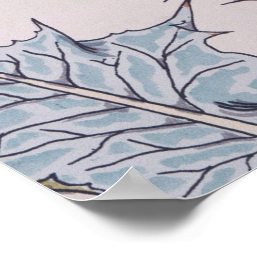 blauwe distel poster (Hoek)