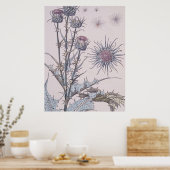 blauwe distel poster (Keuken)