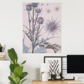 blauwe distel poster (Thuiskantoor)