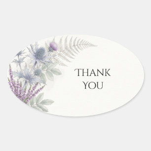 Blauwe Distel Varens Botanische Dankjewel Sticker