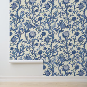 Blauwe Distel Wilde Bloem Bloemen  Behang