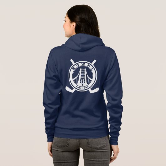 Blauwe divisie Zip Hoodie (Achterkant volledig)