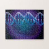 Blauwe DNA Vingerafdruk Medische Wetenschap Politi Legpuzzel (Horizontaal)