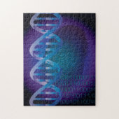 Blauwe DNA Vingerafdruk Medische Wetenschap Politi Legpuzzel (Verticaal)