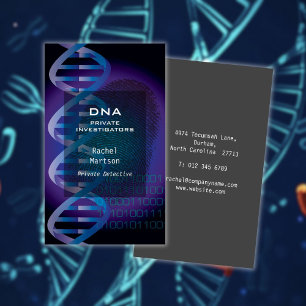 Blauwe DNA-vingerafdruk wetenschappelijk onderzoek Visitekaartje