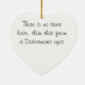 Blauwe Dobermanogen Keramisch Ornament (Achterkant)