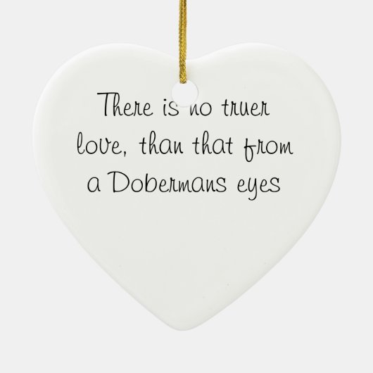 Blauwe Dobermanogen Keramisch Ornament (Achterkant)