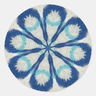 Blauwe Doek Mandala Sticker