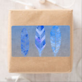 Blauwe doezelaar etiket (Insitu)