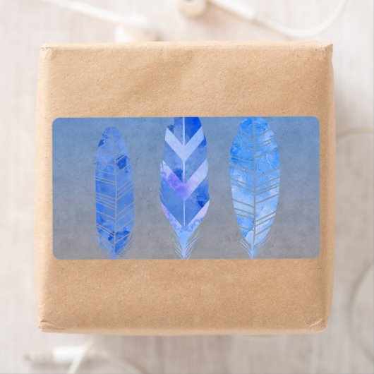 Blauwe doezelaar etiket (Insitu)