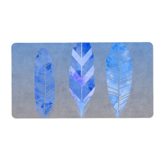 Blauwe doezelaar etiket (Voorkant)