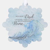 Blauwe doezelaar | Kerstaire kerstboom Ornament Kaart (Achterkant)