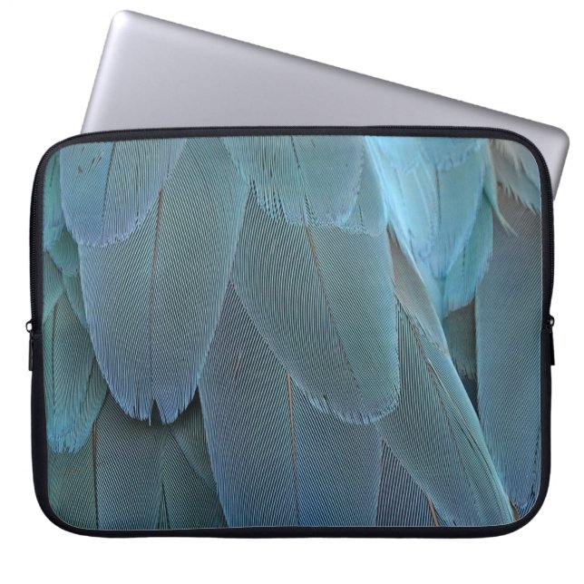 Blauwe doezelaar laptop sleeve (Voorkant)