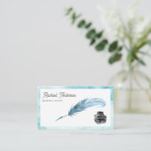 blauwe doezelaar QR-coderingsschrijver Visitekaartje (Staand voorkant)