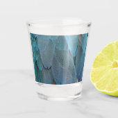 Blauwe doezelaar shot glas (Voorkant)