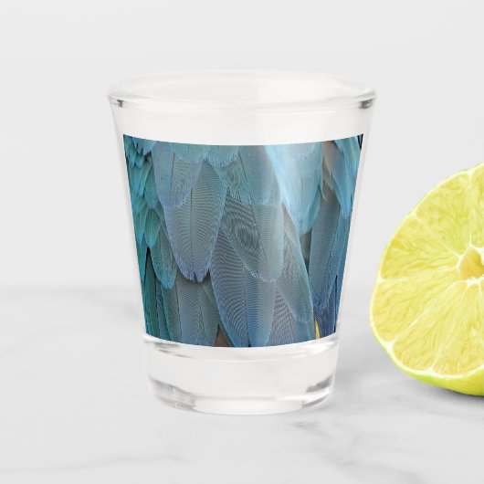 Blauwe doezelaar shot glas (Voorkant)