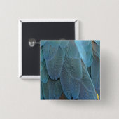 Blauwe doezelaar vierkante button 5,1 cm (Voorkant /achterkant)