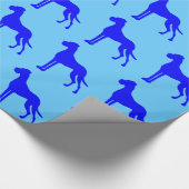 Blauwe Dog Argenta Cadeaupapier (Hoek)
