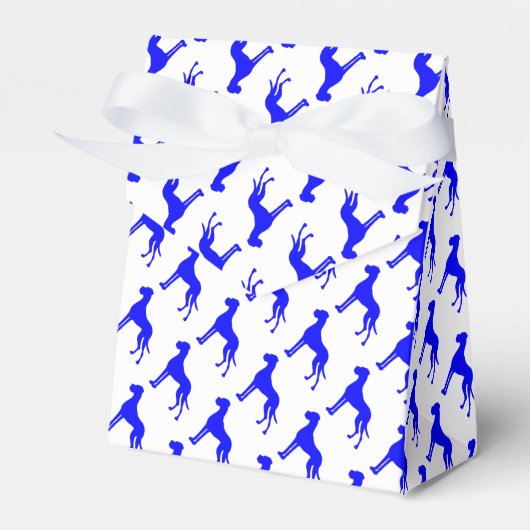 Blauwe Dog Box Bedankdoosjes (Voorkant Zijde)
