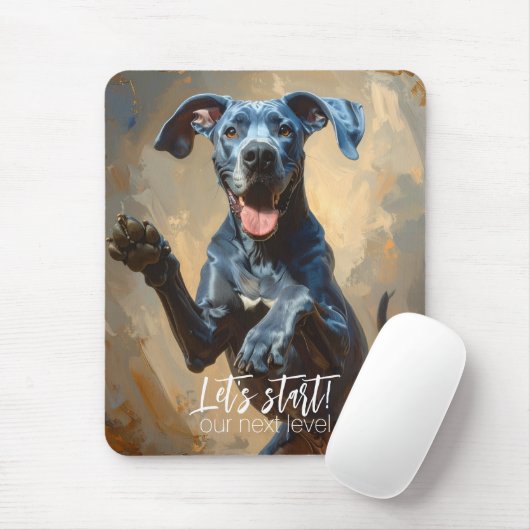 Blauwe Dog Great Dane Muismat (Met muis)