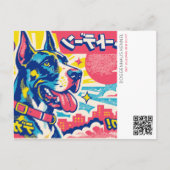 Blauwe Dogue de Bordeaux Aankondiging  Briefkaart (Voorkant)